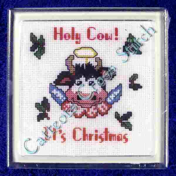 Holy Cow Christmas Trivet - An Angelic Cow 